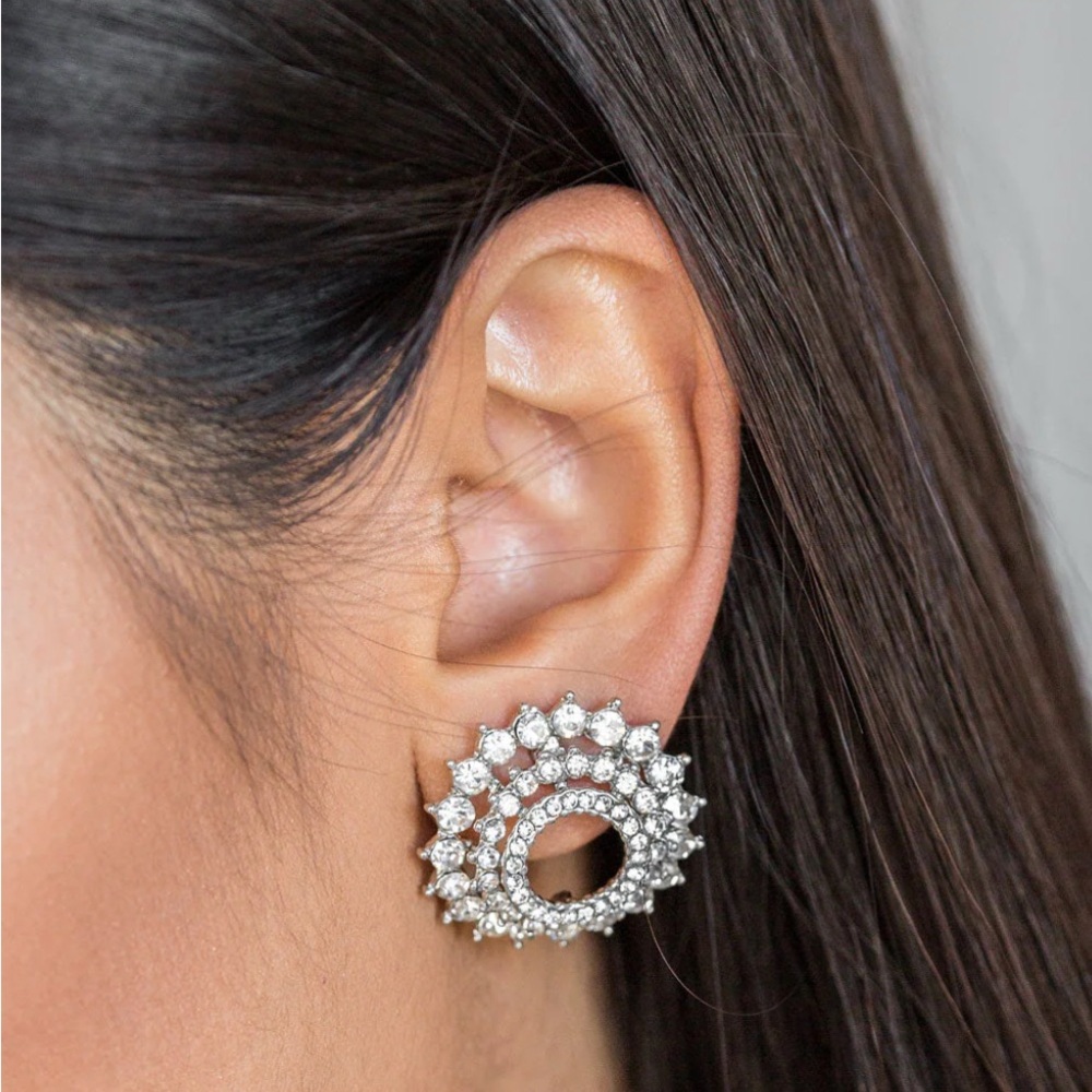 Dazzling Silver Earrings